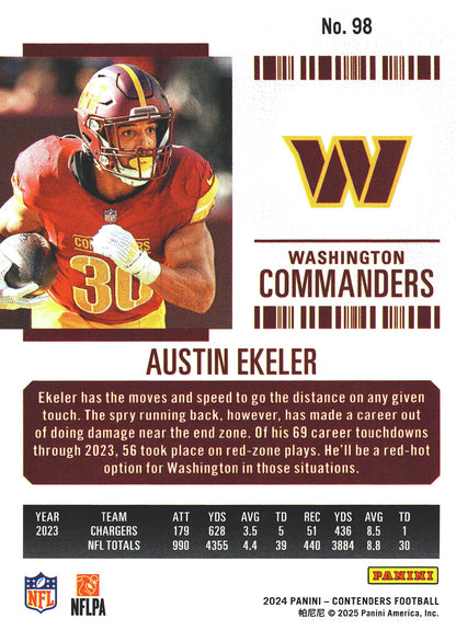 2024 Panini Contenders Mojo Austin Ekeler #98 Washington Commanders