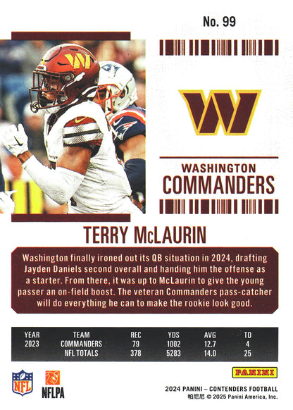 2024 Panini Contenders Mojo Terry McLaurin #99 Washington Commanders