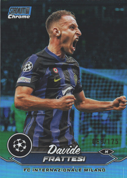 2023 Topps Chrome Stadium Club UCC Royal Blue /175 Davide Frattesi #60 Inter Milan