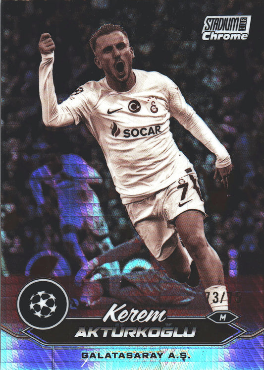 2023 Topps Chrome Stadium Club UCC Sepia Prism /75 Kerem Akturkoglu #3 Galatasaray
