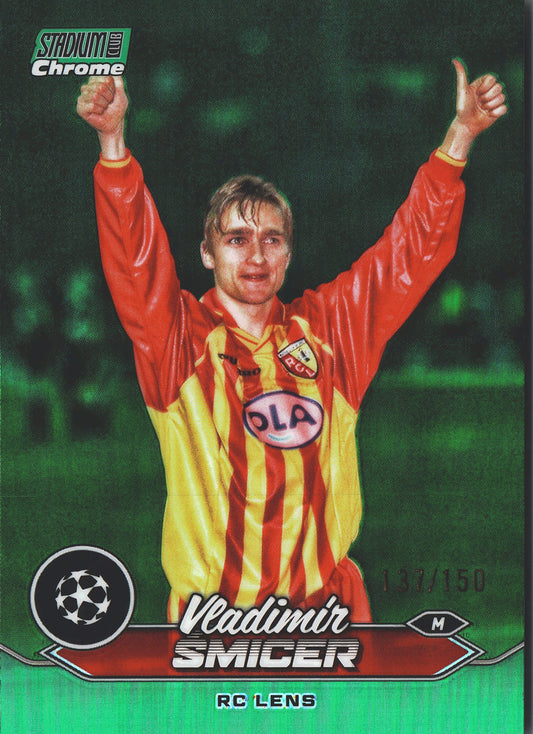 2023 Topps Chrome Stadium Club UCC Green /150 Vladimir Smicer #83 RC Lens