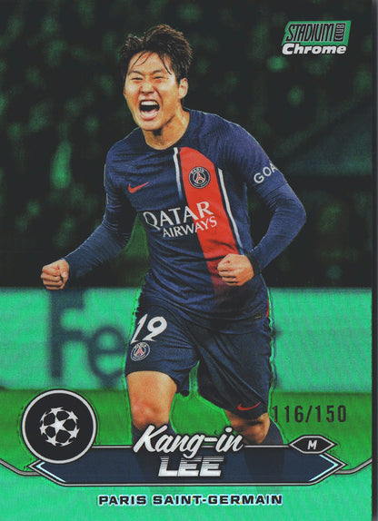 2023 Topps Chrome Stadium Club UCC Green /150 Kang-in Lee #51 Paris Saint-Germain