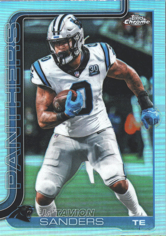 2025 Topps Chrome NFL Refractor Ja'Tavion Sanders #45 Carolina Panthers