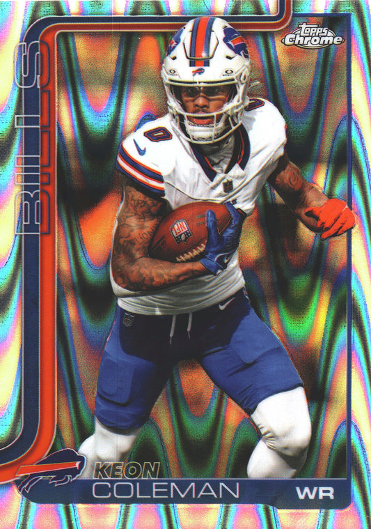 2025 Topps Chrome NFL Ray Wave Keon Coleman #30 Buffalo Bills
