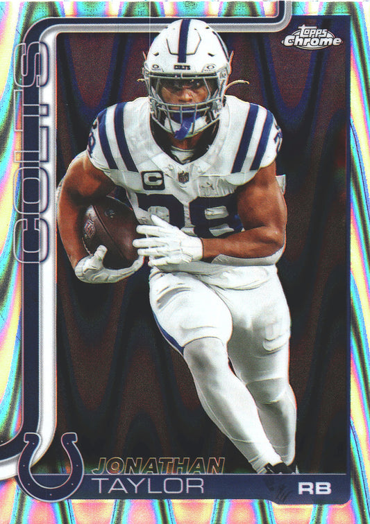 2025 Topps Chrome NFL Ray Wave Jonathan Taylor #130 Indianapolis Colts
