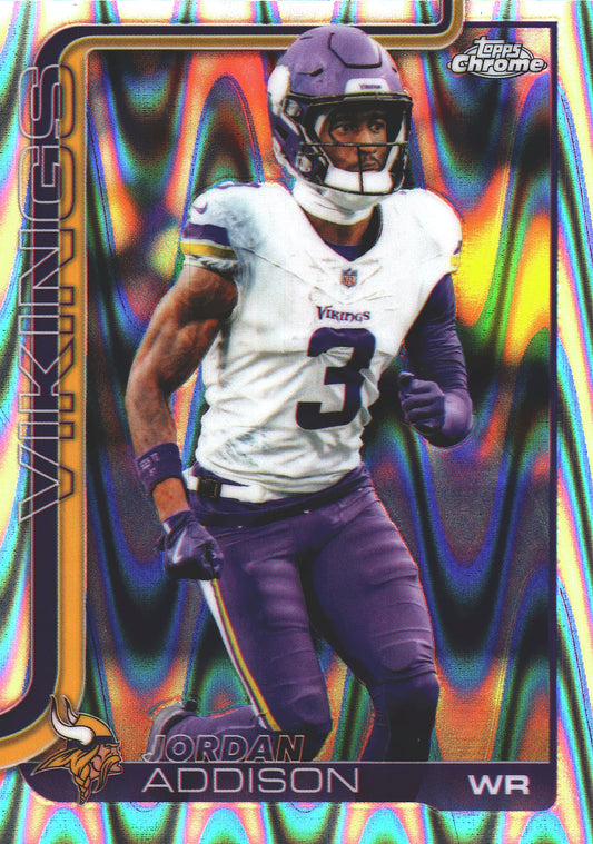 2025 Topps Chrome NFL Jordan Addison #202 Minnesota Vikings