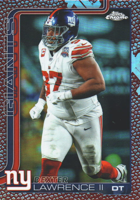 2025 Topps Chrome NFL Football Leather Dexter Lawrence II #230 New York Giants