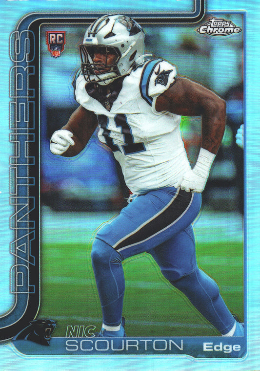 2025 Topps Chrome NFL Refractor Nic Scourton RC #353 Carolina Panthers