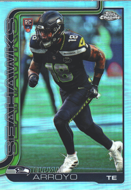 2025 Topps Chrome NFL Refractor Elijah Arroyo RC #396 Seattle Seahawks