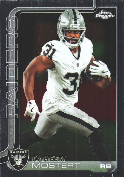 2025 Topps Chrome NFL Raheem Mostert #182 Las Vegas Raiders