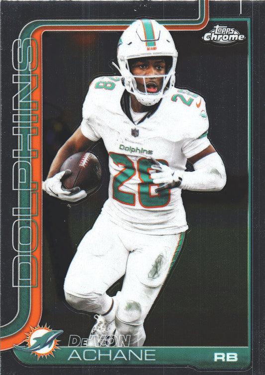 2025 Topps Chrome NFL De'Von Achane #188 Miami Dolphins