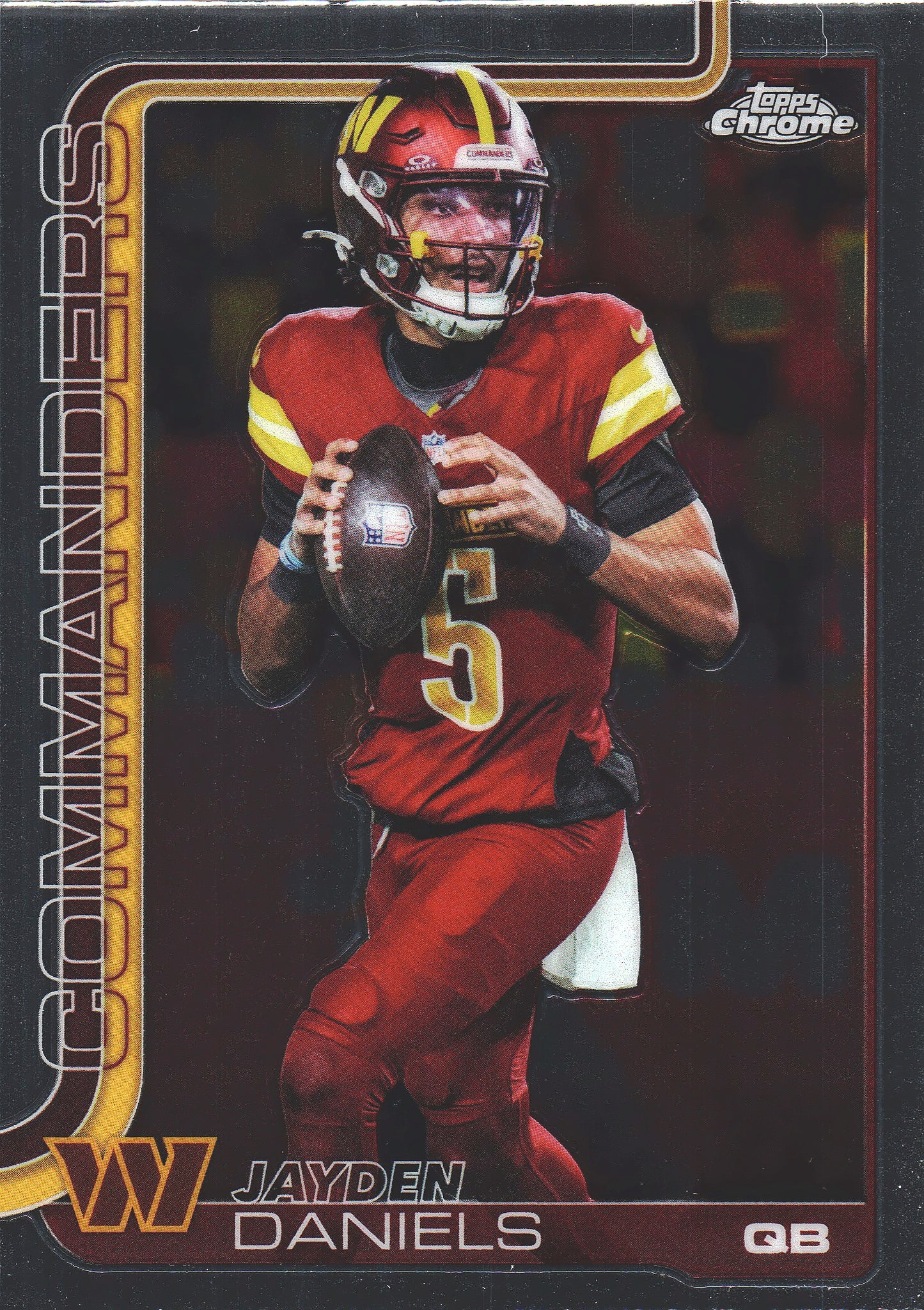 2025 Topps Chrome NFL Jayden Daniels #295 Washington Commanders