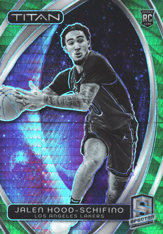 2023 Panini Spectra Titan Green /75 Jalen Hood-Schifino #3 Los Angeles Lakers