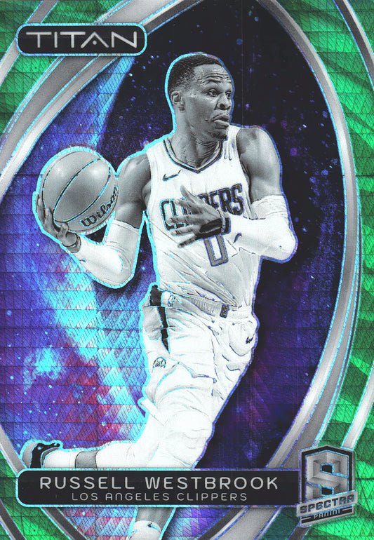 2023 Panini Spectra Titan Green /75 Russell Westbrook #13 Los Angeles Clippers