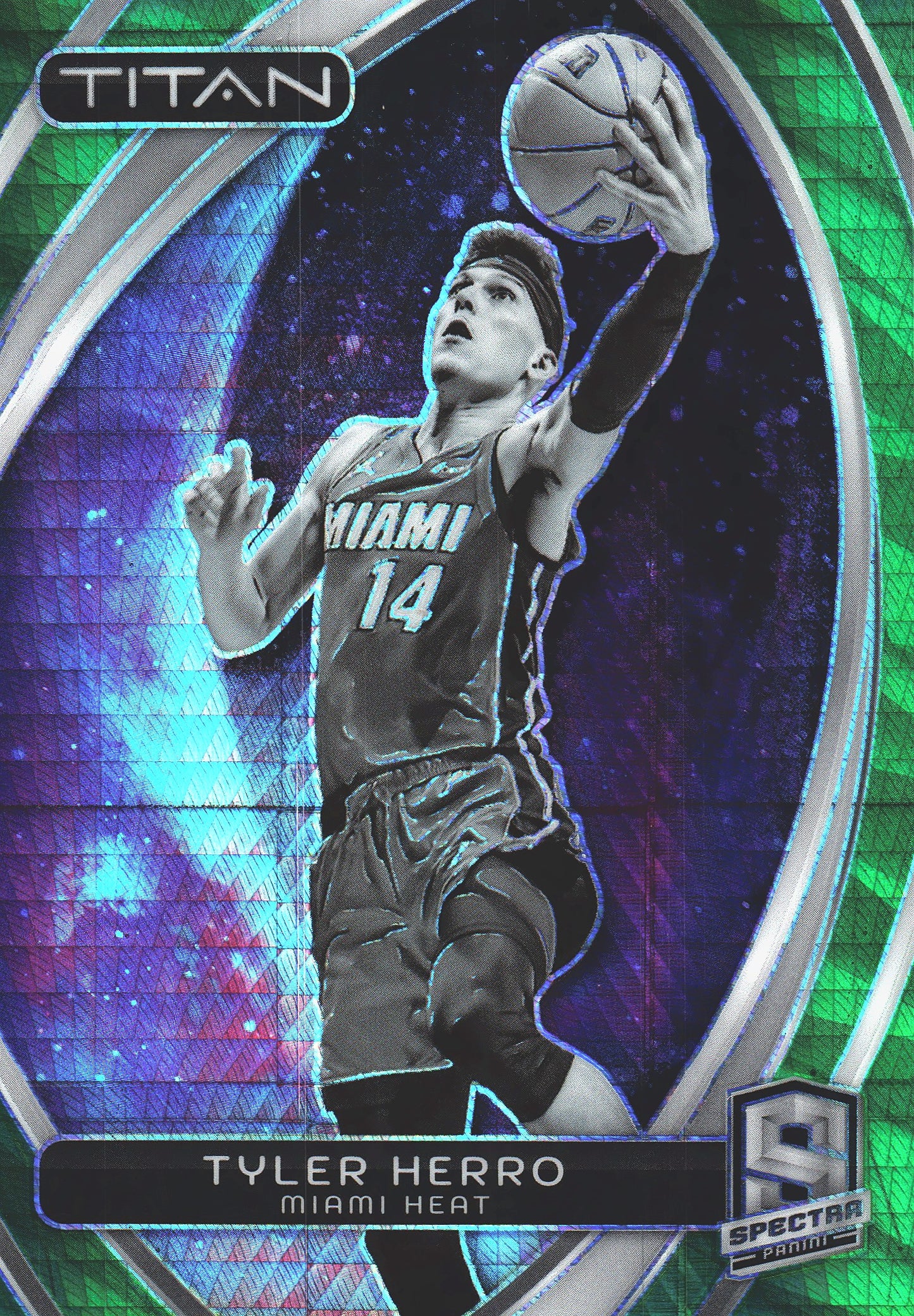 2023 Panini Spectra Titan Green /75 Tyler Herro #66 Miami Heat
