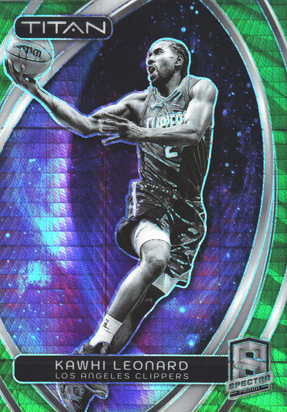 2023 Panini Spectra Titan Green /75 Kawhi Leonard #91 Los Angeles Clippers