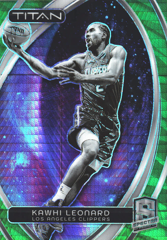 2023 Panini Spectra Titan Green /75 Kawhi Leonard #91 Los Angeles Clippers