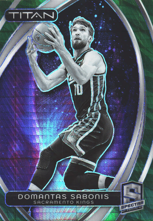2023 Panini Spectra Titan Green /75 Domantas Sabonis #92 Sacramento Kings