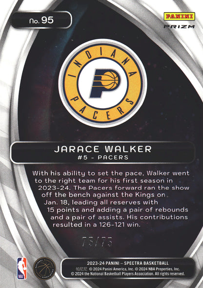 2023 Panini Spectra Titan Green /75 Jarace Walker #95 Indiana Pacers