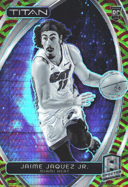 2023 Panini Spectra Titan Red and Yellow /49 Jaime Jaquez Jr. #37 Miami Heat