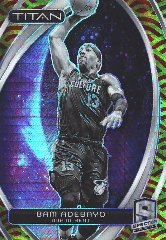 2023 Panini Spectra Titan Red and Yellow /49 Bam Adebayo #56 Miami Heat