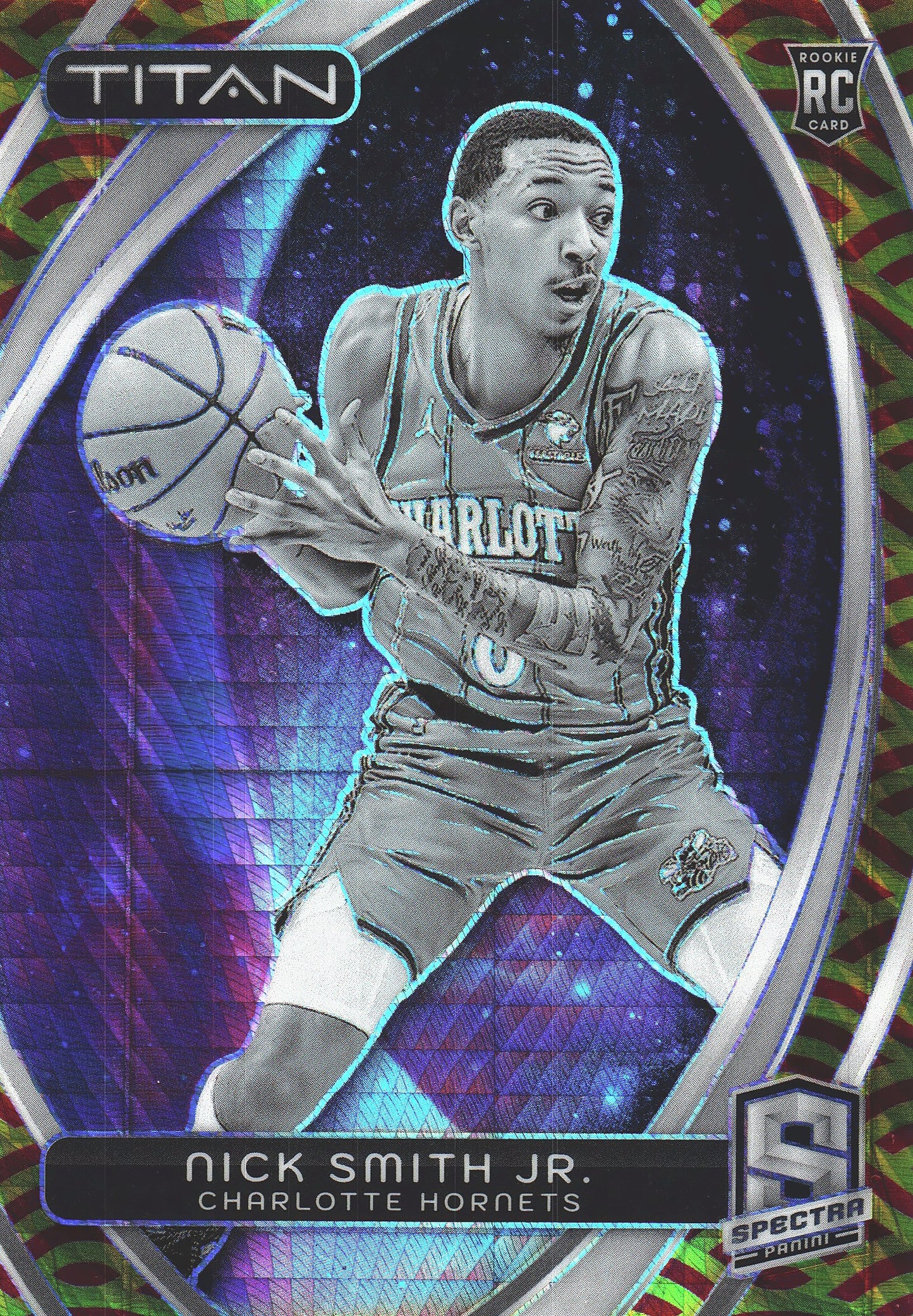 2023 Panini Spectra Titan Red and Yellow /49 Nick Smith Jr. #72 Charlotte Hornets