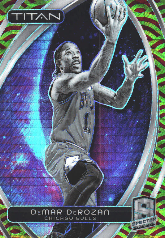 2023 Panini Spectra Titan Red and Yellow /49 DeMar DeRozan #87 Chicago Bulls