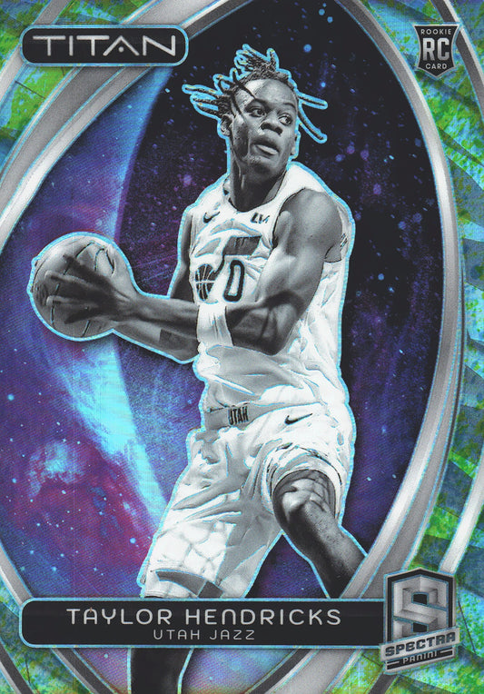 2023 Panini Spectra Neon Splatter /8 Taylor Hendricks #2 Utah Jazz