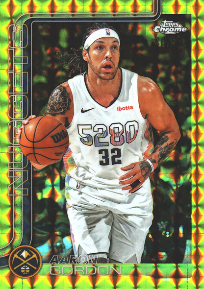 2025 Topps Chrome Gold /50 Aaron Gordon #100 Denver Nuggets
