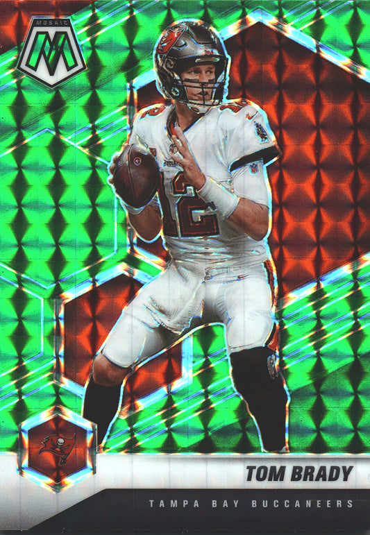 2021 Panini Mosaic Green Tom Brady #186 Tampa Bay Buccaneers