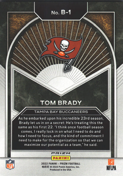 2022 Panini Prizm Brilliance Tom Brady #B-1 Tampa Bay Buccaneers