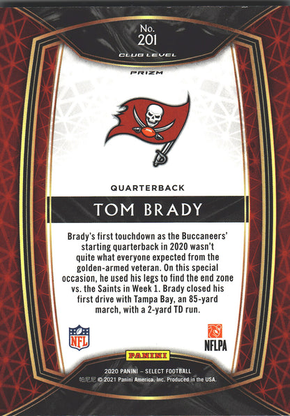 2020 Panini Select Tom Brady #201 Tampa Bay Buccaneers
