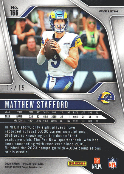 2024 Panini Prizm Camo /15 Matthew Stafford #66 Los Angeles Rams