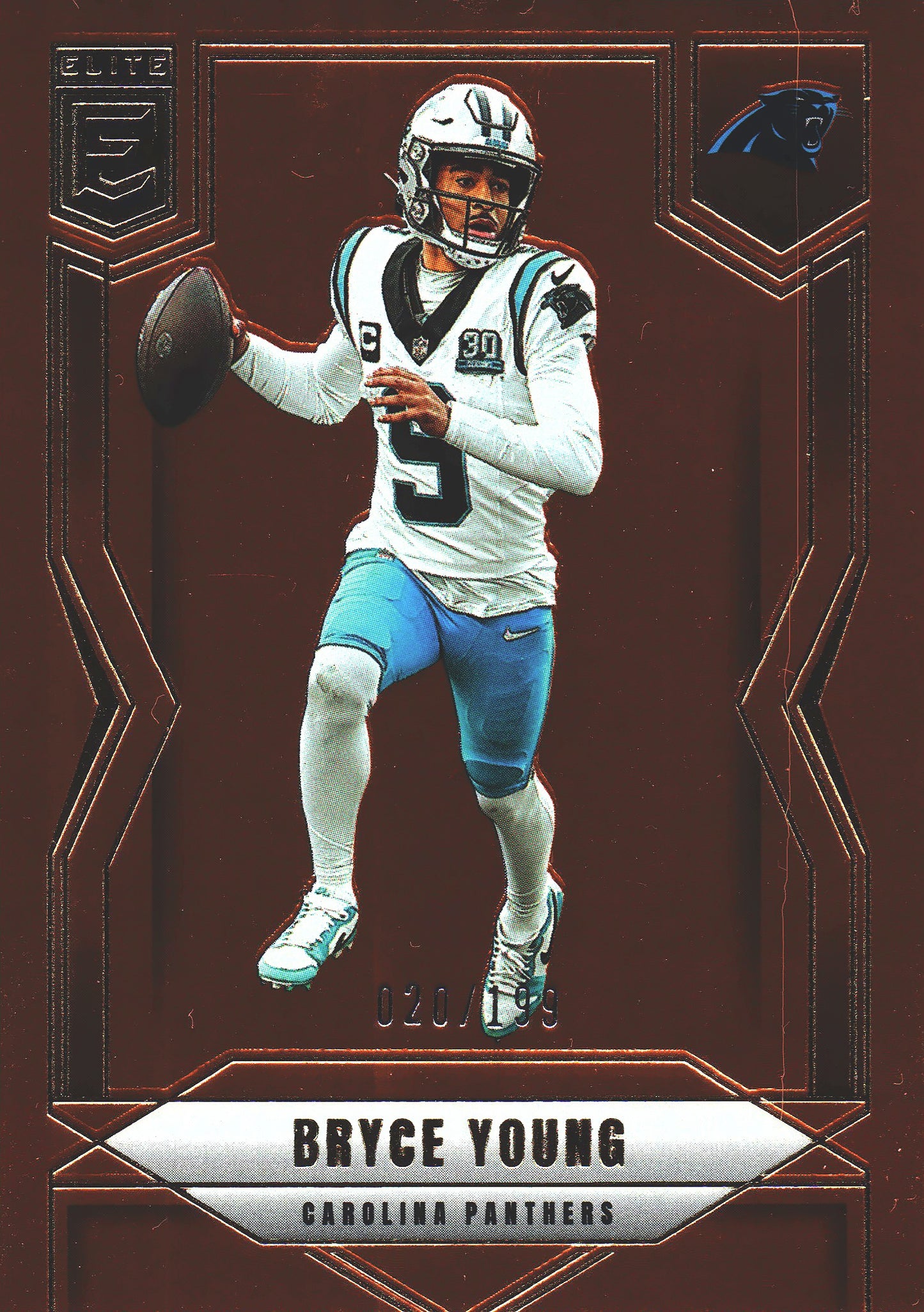 2025 Panini Donruss Elite Orange /199 Bryce Young #34 Carolina Panthers
