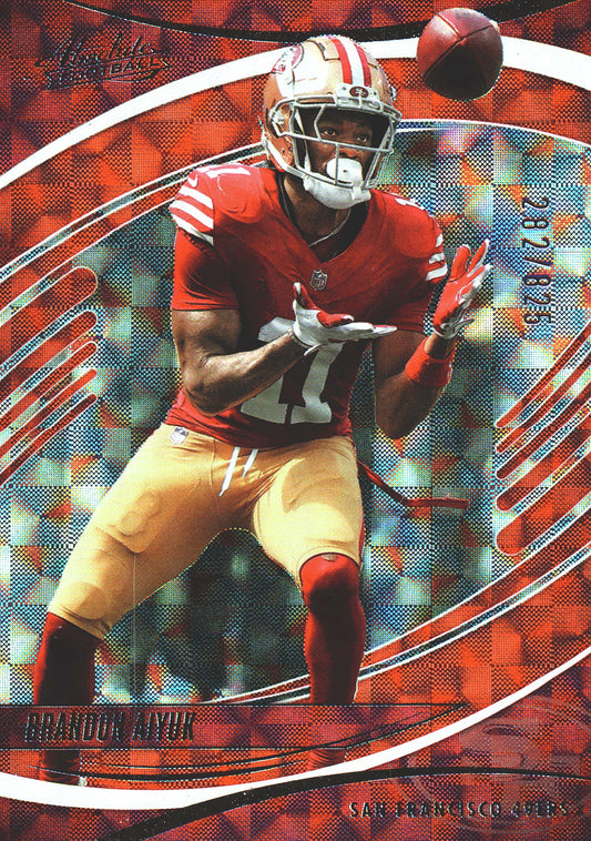 2025 Panini Absolute Orange /825 Brandon Aiyuk #88 San Francisco 49ers