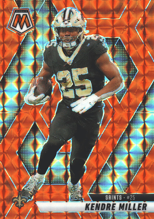 2025 Panini Mosaic Orange /199 Kendre Miller #124 New Orleans Saints