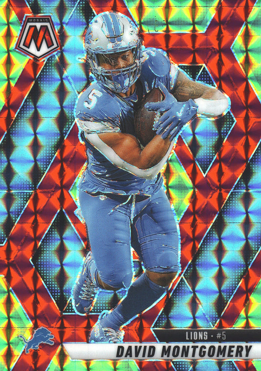 2025 Panini Mosaic Red Yellow /89 David Montgomery #228 Detroit Lions