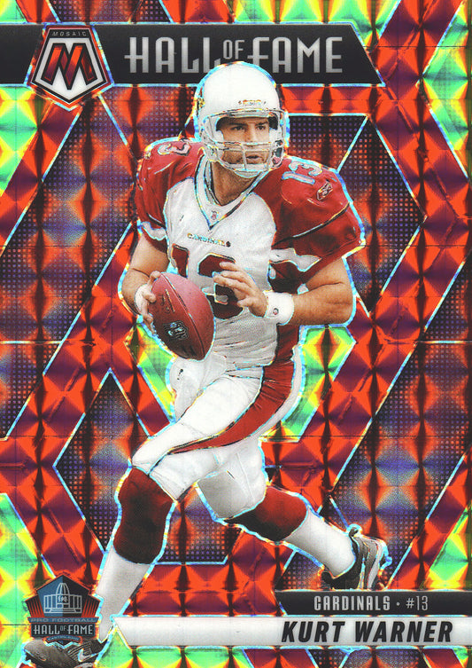 2025 Panini Mosaic Red Yellow /89 Kurt Warner #300 Arizona Cardinals