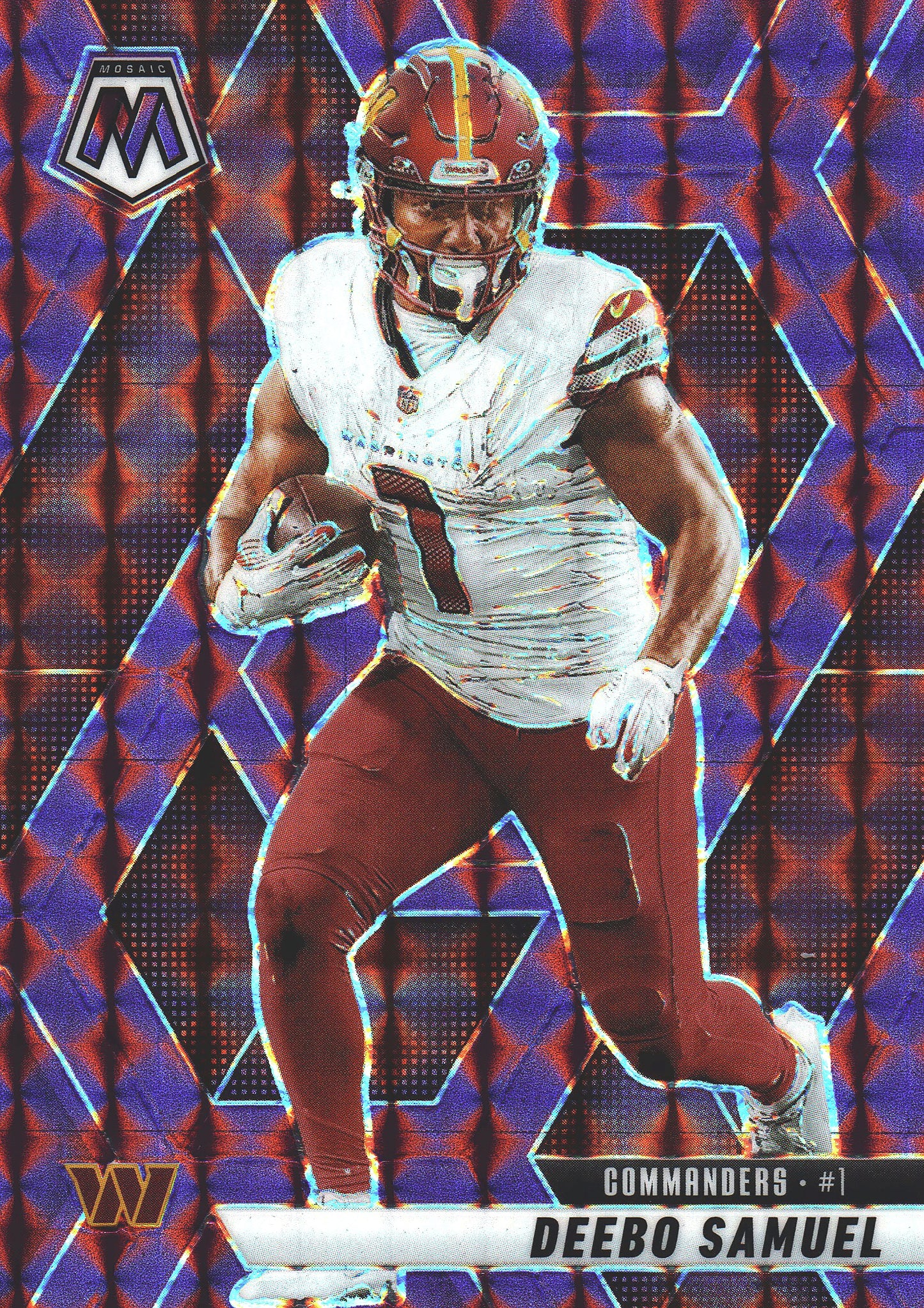 2025 Panini Mosaic Purple /49 Deebo Samuel #44 Washington Commanders