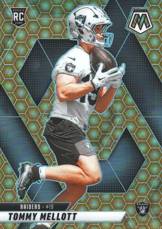 2025 Panini Mosaic Honeycomb SSP Tommy Mellott RC #389 Las Vegas Raiders