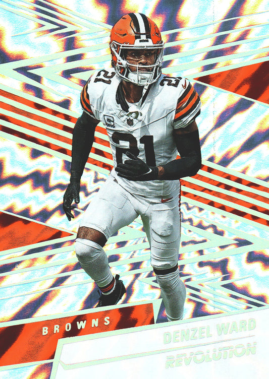2025 Panini Revolution Lightning /60 Denzel Ward #166 Cleveland Browns