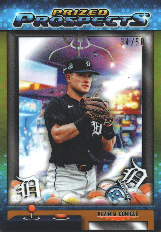 2025 Topps Bowman Chrome Prized Prospects Gold /50 #PP-2 Detroit Tigers
