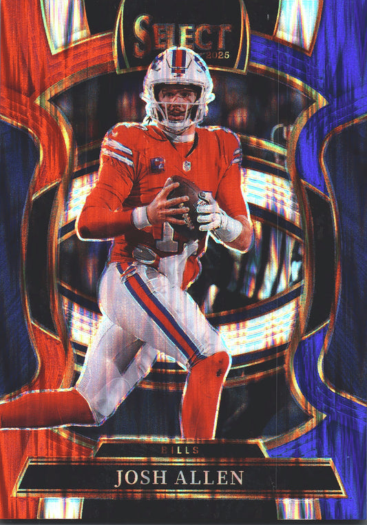 2025 Panini Select Blue White Red Josh Allen #86 Buffalo Bills