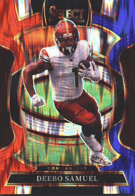 2025 Panini Select Blue White Red Deebo Samuel #87 Washington Commanders