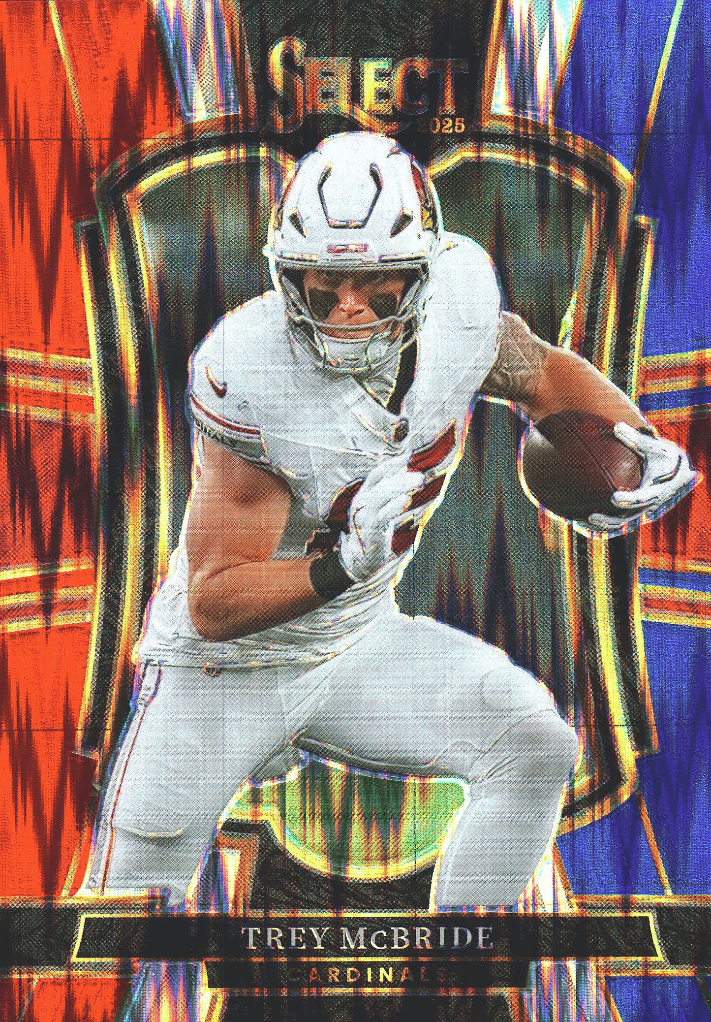 2025 Panini Select Blue White Red Trey McBride #124 Arizona Cardinals