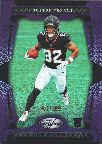 2025 Panini Certified Jaylin Noel RC /299 #180 Houston Texans