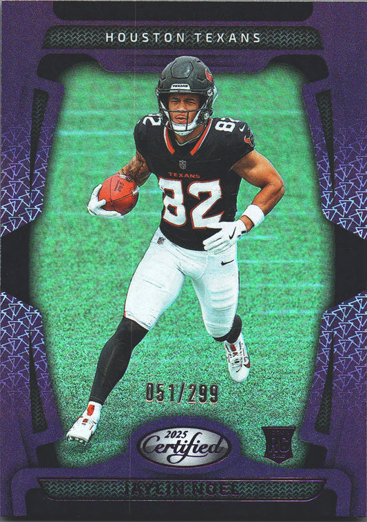 2025 Panini Certified Jaylin Noel RC /299 #180 Houston Texans