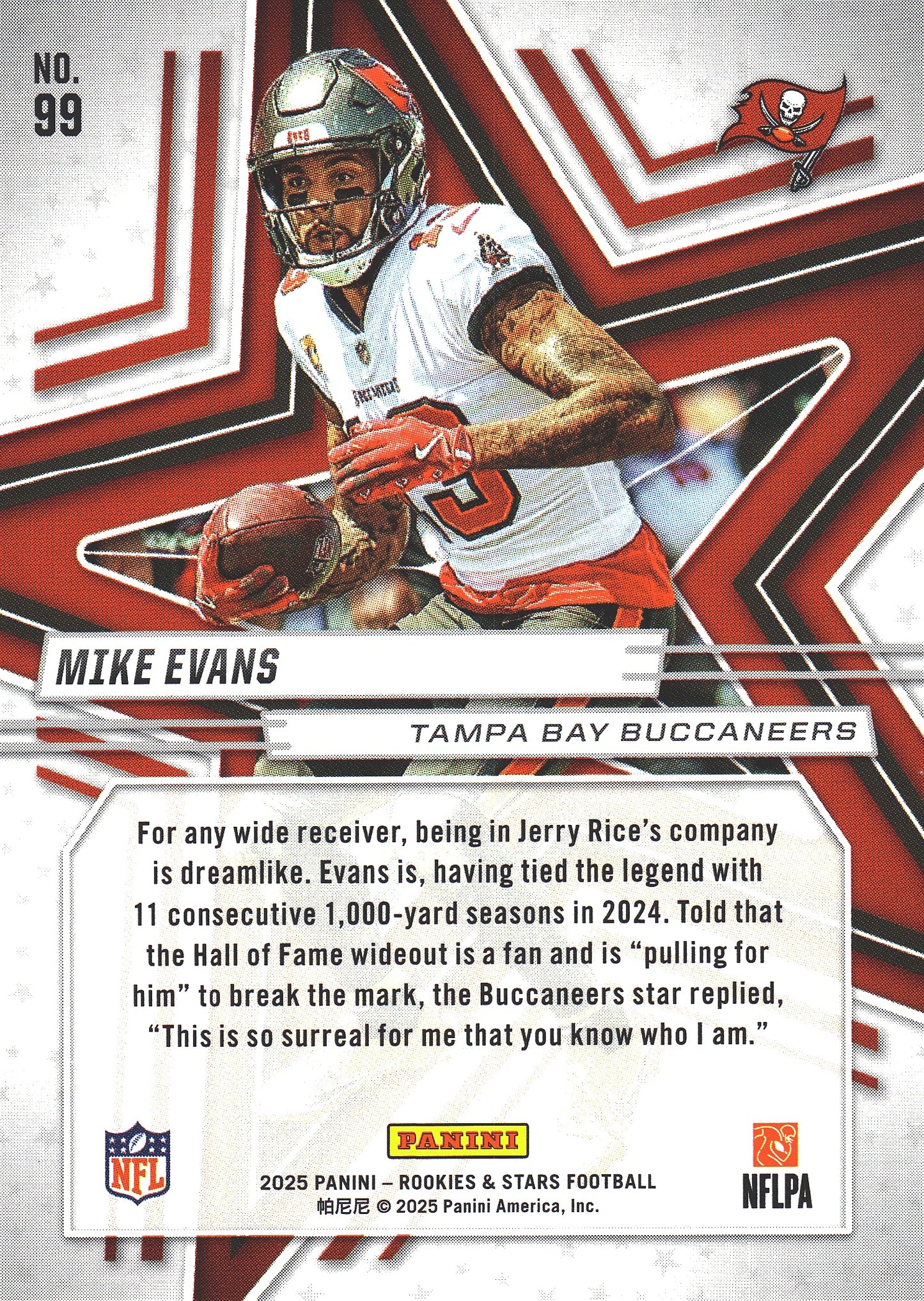 2025 Panini Rookie & Stars /249 Mike Evans Tampa Bay Buccaneers
