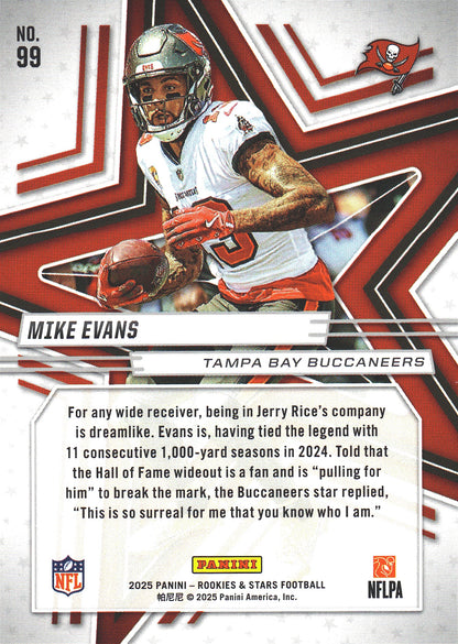 2025 Panini Rookie & Stars /249 Mike Evans Tampa Bay Buccaneers