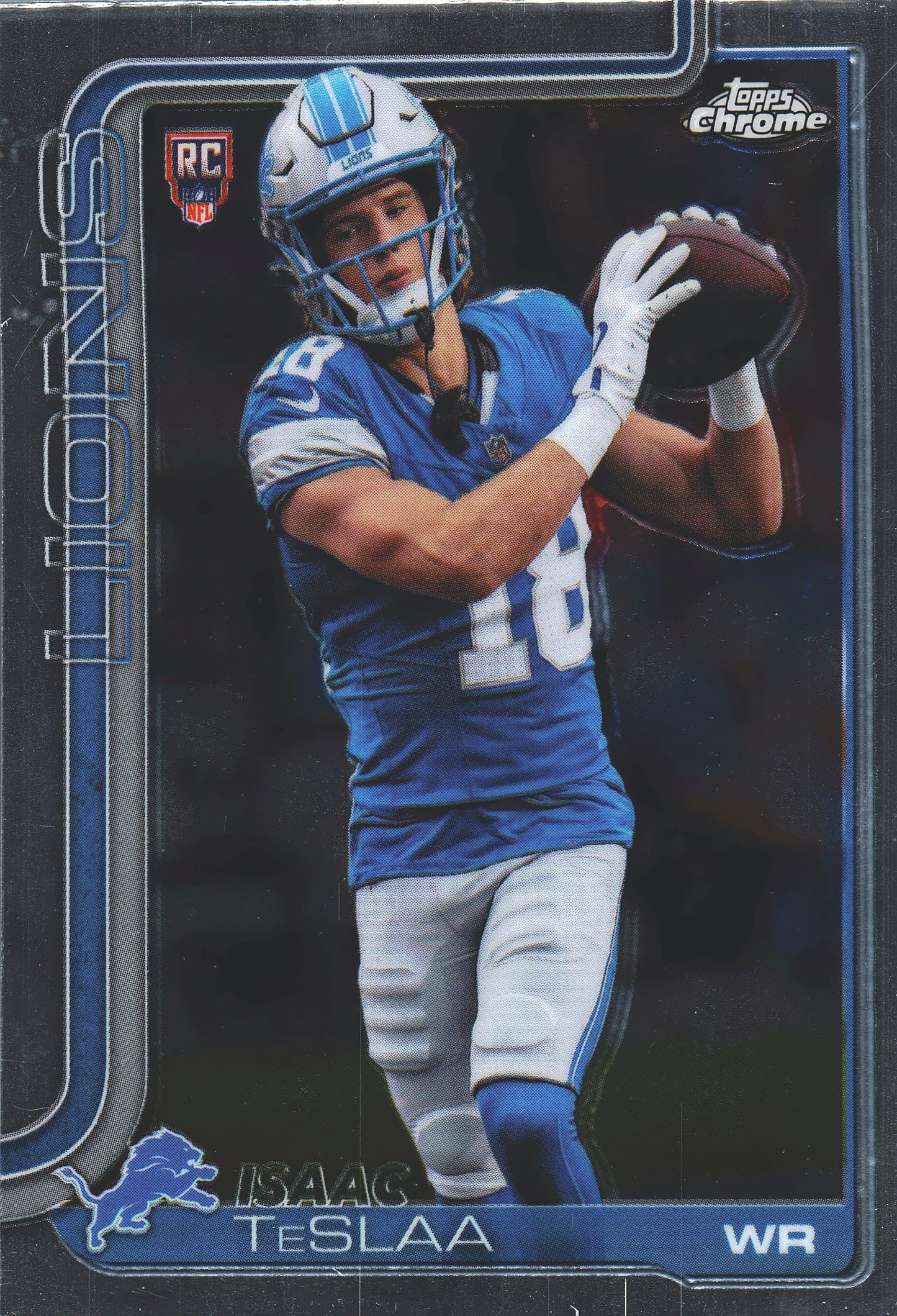 2025 Topps Chrome NFL Isaac Teslaa RC #320 Detroit Lions
